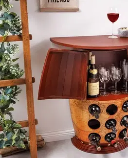 Regály a poličky LuxD Regál na víno Eisley 80 cm borovica