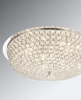 Stropné svietidlá Globo Krištáľové stropné svietidlo Emilia LED žiarovka