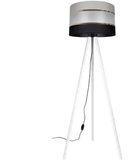 Lampy  Stojacia lampa CORAL 1xE27/60W/230V biela/čierna/šedá/zlatá 