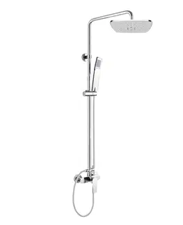 Kúpeľňové batérie MEREO - Dita sprchová batéria s hlavovou hranatou sprchou, sivá CBE60104SBD