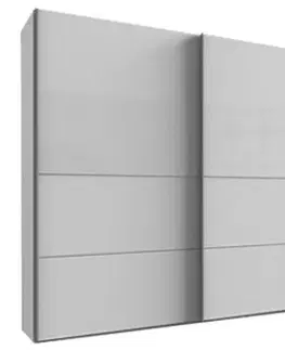 Šatníkové skrine s posuvnými dverami Skriňa s posuvnými dverami Bramfeld,biela/sklo Biele