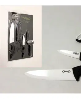 Sady nožov MAKRO - Nože keramické 2ks+škrabka+kryt