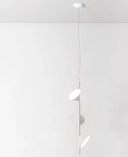 Závesné svietidlá Axo Light Závesné svietidlo Axolight Orchid LED, trojsvetelné biele