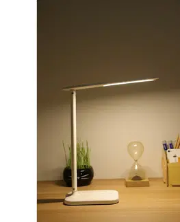Stolové lampy Retlux RTL 201 Stolová LED lampa s krokovým stmievaním biela, 5 W