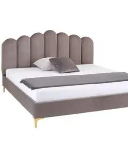 Čalúnené postele Čalúnená posteľ s prešívaným Čelom Lucy, 180x200, Sivá