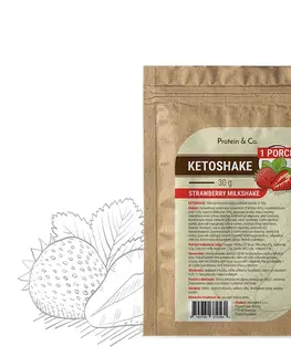 Ketodiéta Protein & Co. Ketoshake – 1 porcia 30 g PRÍCHUŤ: Strawberry milkshake