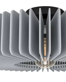 Stropné svietidlá EGLO Stropné svietidlo Palombaia vo vzhľade ventilátora, sivé