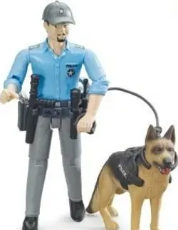 Hračky - akčné figúrky BRUDER - 62150 Policajt so psom