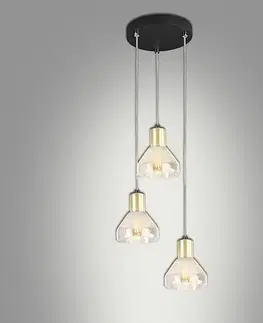 Moderné lampy do obývačky Luster Gregory Zlatý LW3
