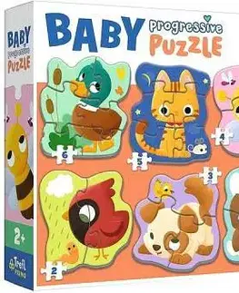 Hračky puzzle TREFL - Detské progresívne puzzle - Zvieratá