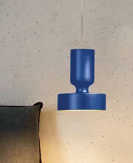 Závesné svietidlá Modo Luce Modo Luce Hammer závesná lampa Ø 15 cm tmavomodrá
