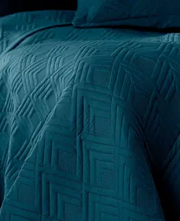 Prikrývky na spanie AmeliaHome Prehoz na posteľ Ophelia modrozelená, 220 x 240 cm