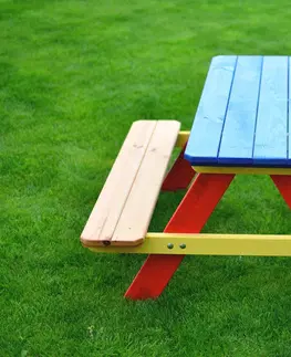 Záhradný a campingový nábytok Detská drevená súprava PIKNIK