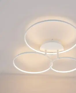 Stropné svietidlá Lindby Lindby Rayk stropné LED svietidlo biele matné