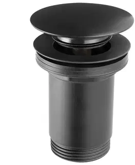 Vypúšťacie ventily Vypúšťací ventil okrúhly veľký Rotondo s prietokom G 5/4 čierny