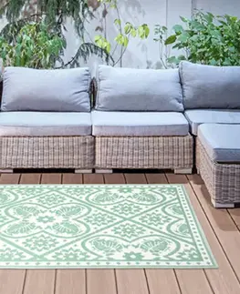 Záhrada Vonkajší koberec 182 x 122 cm Dekorhome Zelená