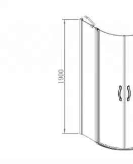 Sprchové dvere GELCO - ONE štvrťkruhová sprchová zástena 900x900 mm, číre sklo GO5890