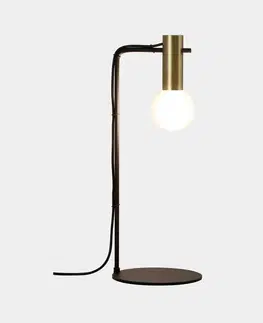 Stolové lampy LEDS-C4 LEDS-C4 Nude Curved stolová lampa E27 zlatá/čierna