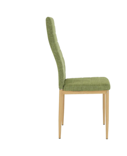 Jedálenské stoličky KONDELA Coleta Nova jedálenská stolička zelená / buk