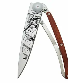 Outdoorové nože vreckový nôž Deejo 1CB063 Tattoo 37g, Coralwood Corsair