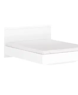 Postele Manželská posteľ, 160x200, biela, LINDY