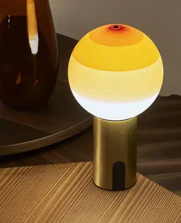 Stolové lampy Marset MARSET Dipping Light baterka jantárová/mosadzná