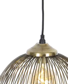 Zavesne lampy Dizajnové závesné svietidlo mosadz 39,8 cm - Pia