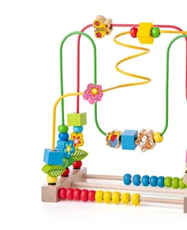 Náučné hračky WOODY - Motorický labyrint s počítadlom a zvieratkami
