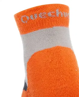 ponožky Detské polovysoké ponožky Crossocks na turistiku oranžové 2 páry
