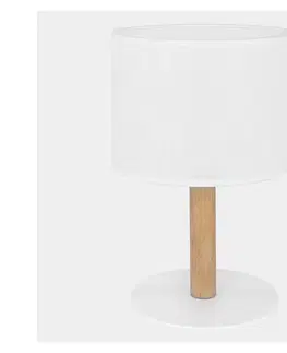 Lampy  Stolná lampička DEVA 1xE27/60W/230V biela/drevo 