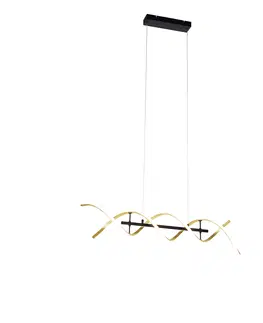 Zavesne lampy Závesné svietidlo zlaté vrátane LED 3-stupňovo stmievateľné v Kelvinoch - Henk