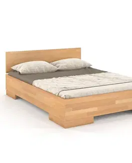 Dvojlôžkové postele Posteľ buková Skandica Spectrum Maxi 160x200 prirodzené