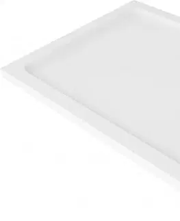 Vane MEXEN/S - Flat sprchová vanička obdĺžniková slim 110 x 70 cm, biela + zlatý sifón 40107011G