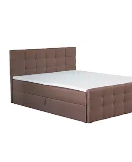Postele Boxspringová posteľ, 160x200, hnedá, BEST