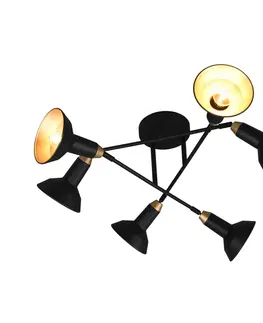 Stropné svietidlá Trio Lighting Stropné svietidlo Roxie, otočné, šesťplameňové