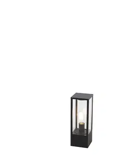 Vonkajsie osvetlenie Stojanové vonkajšie svietidlo čierne 40 cm so zemným hrotom a káblovou objímkou - Charlois
