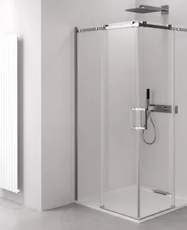 Sprchovacie kúty POLYSAN - THRON SQUARE štvorcový sprchový kút 1100x1100, hranaté pojezdy, rohový vstup TL2111-5002
