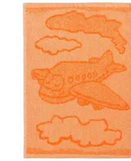 Uteráky Profod Detský uterák Plane orange, 30 x 50 cm