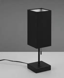 Stolové lampy Reality Leuchten Stolová lampa Ole s pripojením USB čierna/čierna