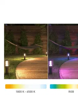 SmartHome osvetlenie príjazdovej cesty tint Müller Licht tint Petunia LED svetlo na chodník sada 3 ks