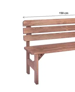 Záhradné lavice Záhradná lavička MIRIAM Rojaplast 150 cm