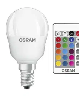 Žiarovky E14 Žiarovka LED OSRAM E14 RGB P45 4,2W s diaľkovým ovládaním