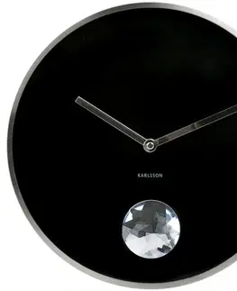 Hodiny Kyvadlové nástenné hodiny 5334Bk Karlsson 35cm