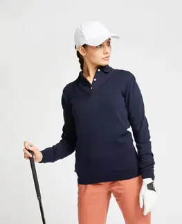 mikiny Dámsky golfový pulóver tmavomodrý