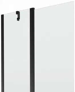 Sprchové dvere MEXEN - Flip vaňová zástena 1-krídlo 100 x 150 cm, transparent, čierna 894-100-101-70-00