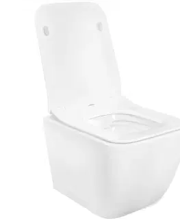 Záchody REA - Závesná WC misa vrátane sedátka Martin Rimless REA-C8006