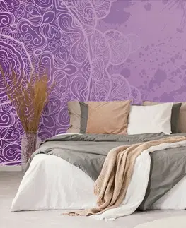 Samolepiace tapety Samolepiaca tapeta fialová arabeska na abstraktnom pozadí