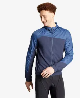 bundy a vesty Pánska vetruvzdorná bunda na horskú cyklistiku modrá