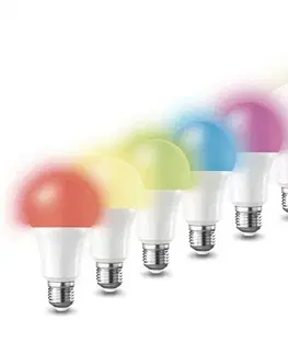 Žiarovky Solight LED SMART WIFI žiarovka, klasický tvar, 10W, E27, RGB, 270°, 900lm WZ531