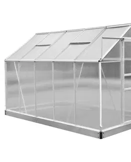 Záhradné skleníky NABBI Glasshouse záhradný skleník 310x190x205 cm priehľadná